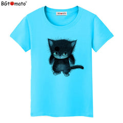 Little black cat funny t shirts