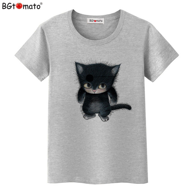 Little black cat funny t shirts