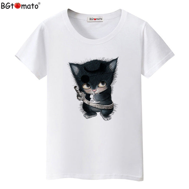 Little black cat funny t shirts