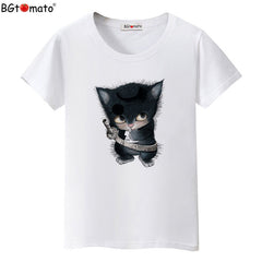 Little black cat funny t shirts