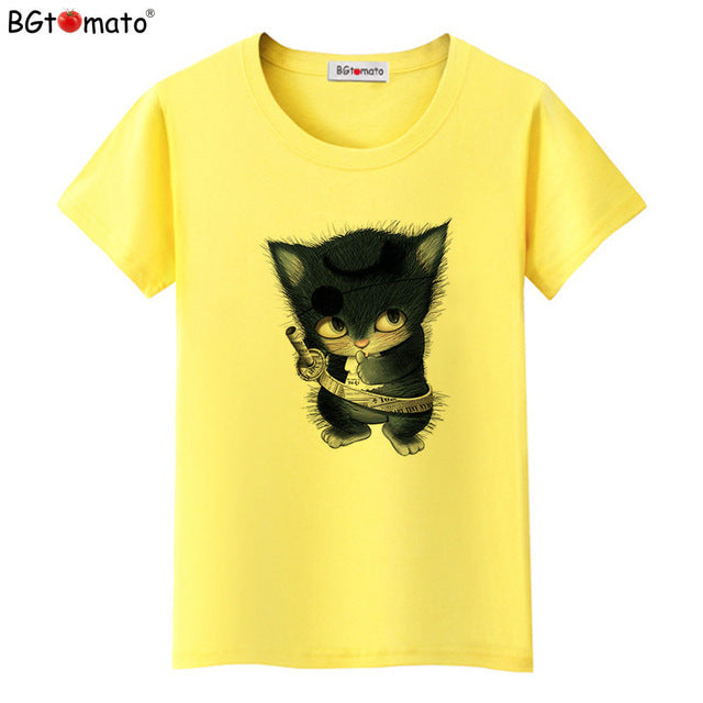Little black cat funny t shirts