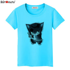 Little black cat funny t shirts