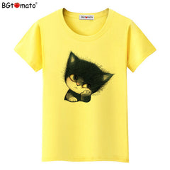 Little black cat funny t shirts