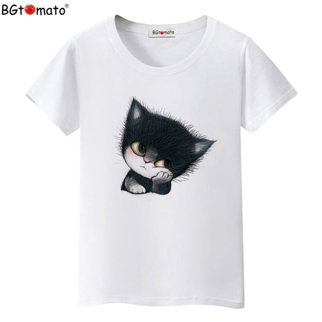 Little black cat funny t shirts