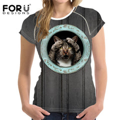 Fashion Summer Cat Tshirt