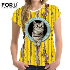 Fashion Summer Cat Tshirt