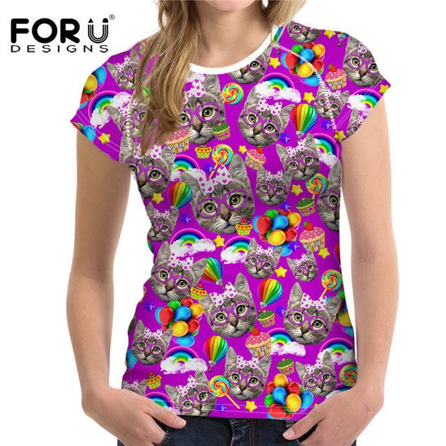High Quality Summer Cotton 3D Print Casual Short Sleeve T-Shirt