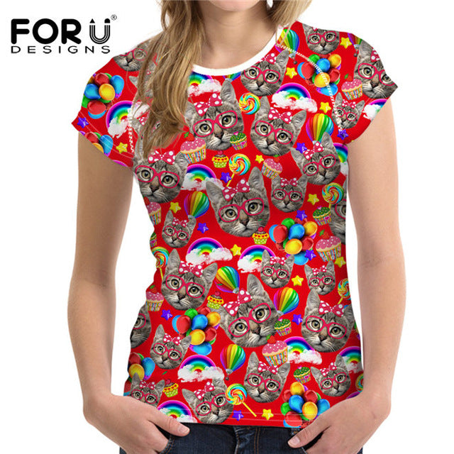 High Quality Summer Cotton 3D Print Casual Short Sleeve T-Shirt