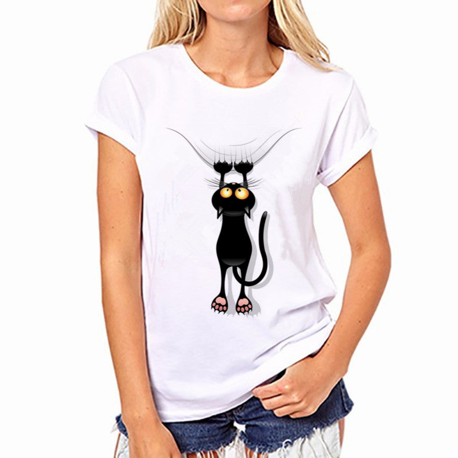 Cotton Printing Originality O-Neck Short Sleeve T-shirt Tops Shirt